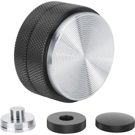Presse à café antidérapante en acier inoxydable de 58 mm pour usage commercial (base filetée noire) (1/5)