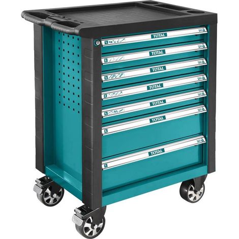 CARRELLO PORTAUTENSILI PORTA ATTREZZI OFFICINA CONTENITORE 162pz TOTAL (1/4)