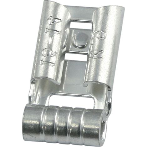 Rs Pro – Cosse électrique faston 1.5-2.5mm² – Type drapeau – Raccordement à sertir – Languette 0.8 x 6.35mm – Lot de 10