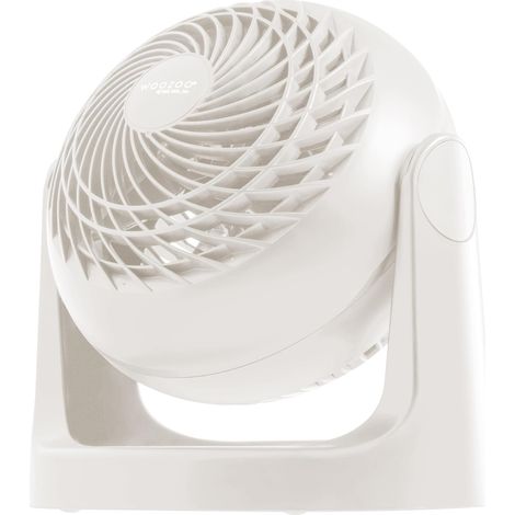 Tischventilator, 23 Quadratmeter, 360° vertikale Neigung, weiß, 3 Geschwindigkeiten, leise, tragbar, geeignet für Schlafzimmer, Küche, Luftkühler, leistungsstark, PCF-HE18
