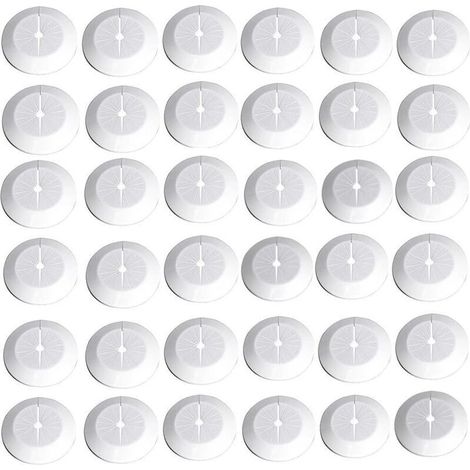 36 Pcs Cache-tuyau,Radiateur de Tuyau,Radiateurs de Tuyau en Plastique pour Tuyaux de Chauffage Tuyaux d'eau Chaude et Froide Tuyaux de Gaz, Rosaces de Tuyau Est Utilisé pour les Tuyaux de 8-30 mm (1/5)