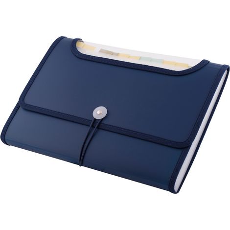 Cartella D.rect A4 5590 con 12 scomparti, blu navy (1/5)