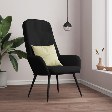 Chaise de relaxation Noir Velours 2 (1/5)