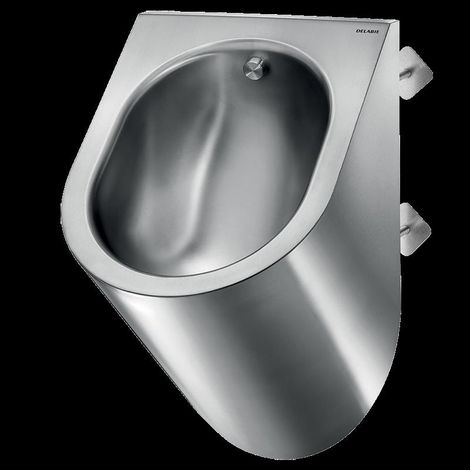 Delabie Urinal DELTA TC wandh. Anschl. von hinten Edst. 1.4301 sat (1/2)