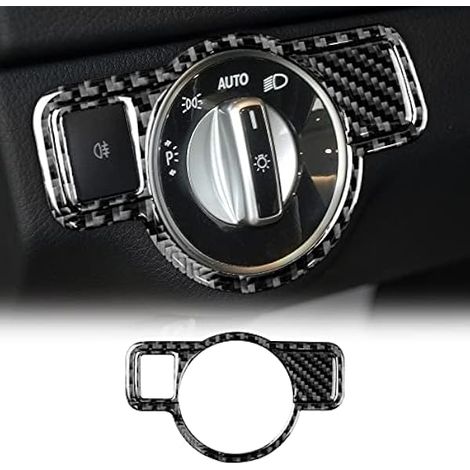 KUNGKIC Autocollant pour phare de voiture en fibre de carbone Compatible avec Mercedes-Benz W204, W205, W213, W177, A, B, C, E, G, Class, CLA, GLA, GLE, GLK, GL (1/5)