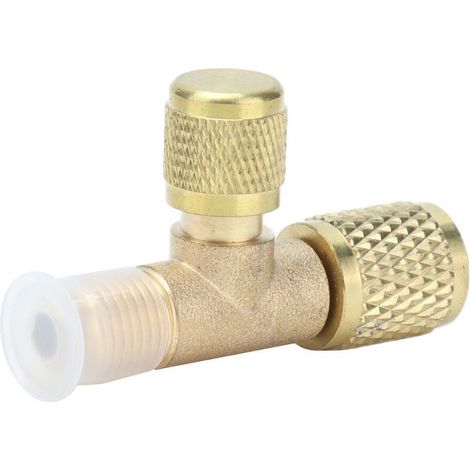 Vanne d'adaptateur de charge de réfrigération de climatisation de soupape d'échappement 1/4SAE pour R22 R12 R134