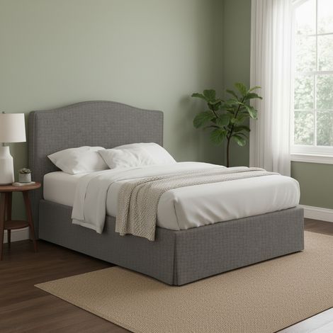 Cama Matrimonial Morley, Desenfundable, Hecho en Italia, Gris Tortora (1/5)