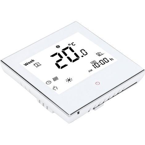 Thermostat d'ambiance pour chauffage, programmable à la semaine, écran tactile LCD, 5 A, 110-230 V CA (1/5)