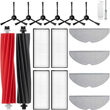 Zubehör für Roborock S8 / S8+ / S8 Plus Saugroboter, 2 Gummibürsten 4 Hepa-Filter 6 Seitenbürsten 4 Wischtuch 1 Reinigungsbürste 1 Schraubendreher (1/5)
