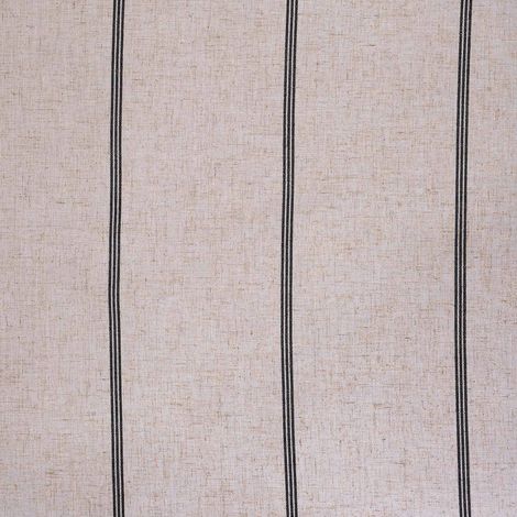 Tissu aux fines rayures noires Beige 1.5 m