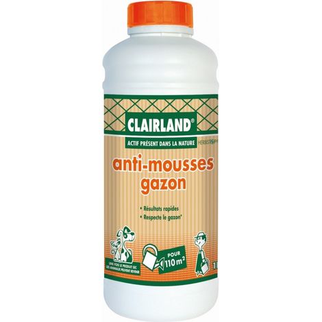 Clairland - Anti-Mousses Gazon - Actif présent dans la nature - Concentré 1 L