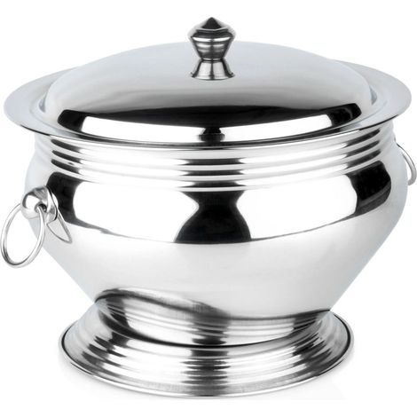 Stainless Steel Soup Tureen with Lid, 5L Capacity (1/5)