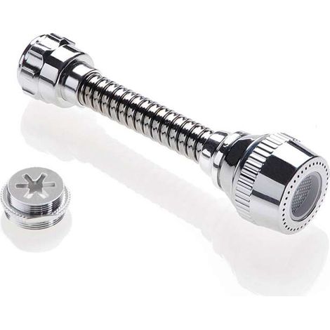 Rompigetto universale Biflex in ottone cromato, con adattatore maschio-femmina