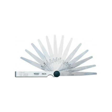 Juego de galgas 100mm tipo abanico 13 hojas INOX. VOGEL 413105