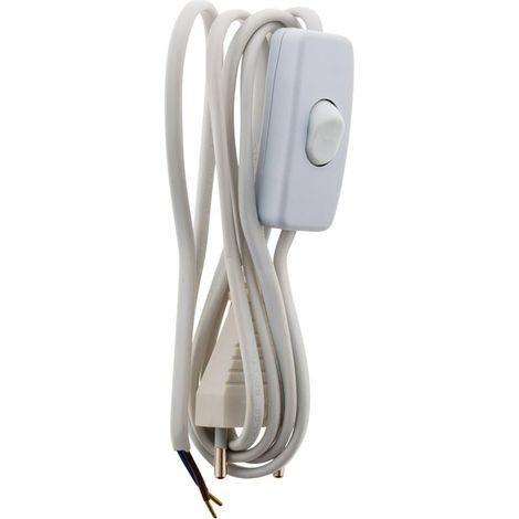Cordon + Interrupteur luminaire 1,5m - Blanc (1/4)