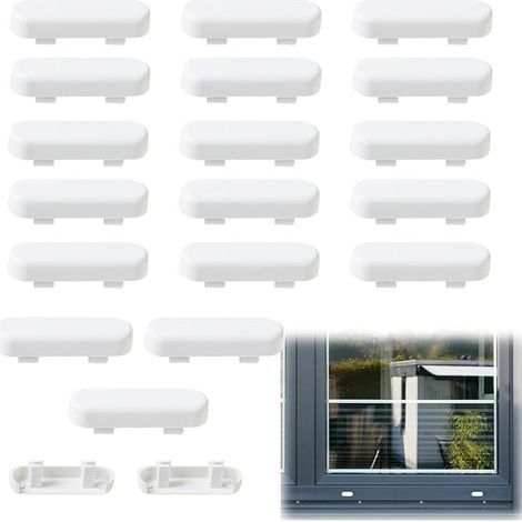 PVC Window Vent Covers, White Window Drainage Hole Covers, Drainage Nozzle, Water Drain Plug for PVC and Aluminium Joinery, Finishing Cap for Drainage Slot