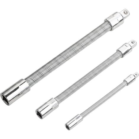 Rallonge Flexible Pour Foret 3 Pièces Barres Métalliques Portables Pliables Kit Rallonges Douilles Flexibles Pour Réparation Moteur Auto, Entretien Véhicule Automobile, Maintenance (1/5)