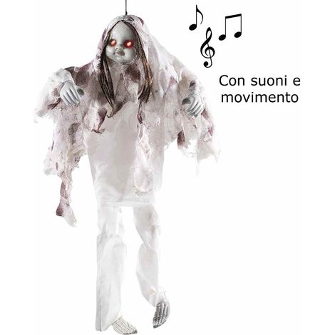 Personaggi di Halloween da appendere con luci, suoni e movimento, cm 90 H