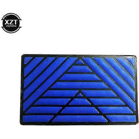Tapis de sol universel en PVC pour voiture, 1 pièce, protection talon/pied, 25 x 15 cm, bleu. (1/5)
