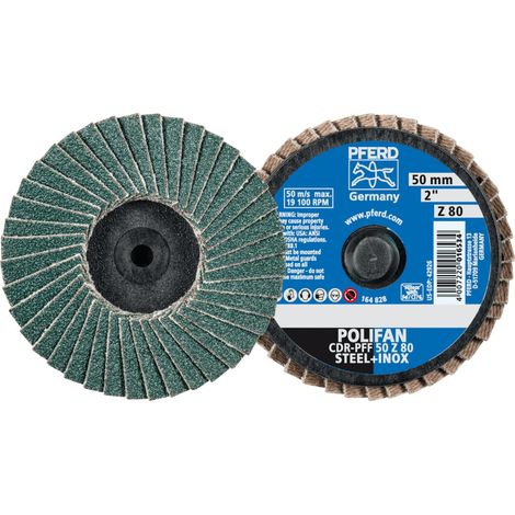 PFERD TOOLS COMBIDISC Zirkon Mini-POLIFAN CDR Ø 50mm Z80 für gehärteten Stahl 10 Stk