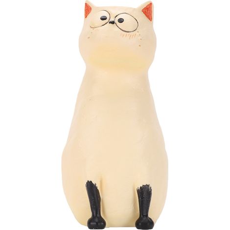 Vase chat en résine, style bohème, décoration de bureau moderne faite main, pour fleurs fraîches et séchées, cadeau idéal pour les amoureux des fleurs, à poser sur une étagère blanche. (1/5)