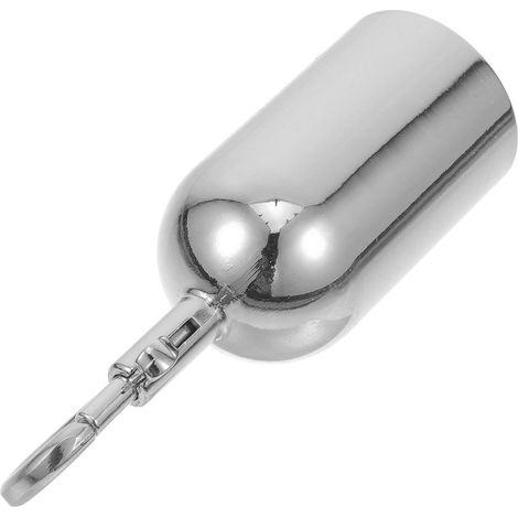 Embout de Corde en Acier Inoxydable avec Mousqueton Élégant pour Hôtel et Club, Design Sophistiqué, Fonction Sécurisée et Polyvalente, Finition Argentée Solide (1/5)