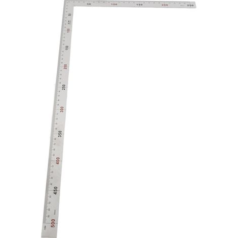 Équerre de vérificationÉquerre de Mesure 90° 500x250mm - Équerre en Acier Inoxydable pour Mesures Intérieures et Extérieures (1/5)