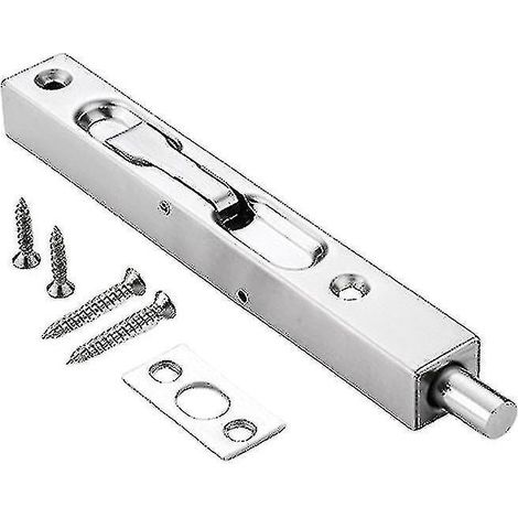 Verrou de porte en acier inoxydable 304 pour porte double, verrou de sécurité avec ressort puissant, (6 pouces) (1/5)