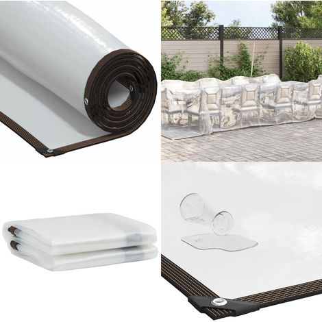 vidaXL Transparente Plane mit Ösen 3x8 m Polyethylen (1/5)