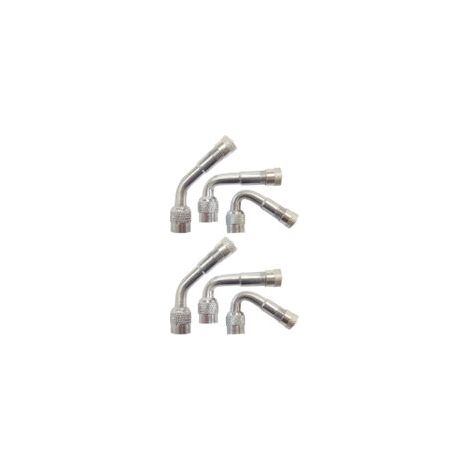 Kit professionnel d'extension de valve de pneu, rallonge de valve coudée, pour voitures, camions, motos, vélos (3 types, argent), Seuçais (1/5)