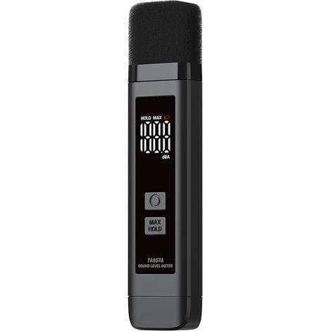 Sonómetro, medidor de decibelios, pantalla LCD retroiluminada, retención de datos, rango de medición 30-130 dB