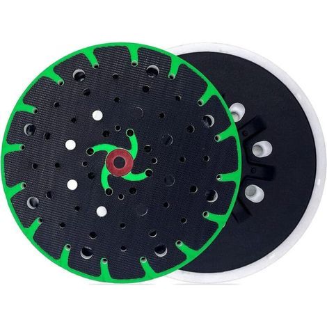 Patin de ponçage de rechange pour aspirateur à poussière orbitale aléatoire, 15 cm, 17 trous, compatible (pack de disques durs), (1/5)