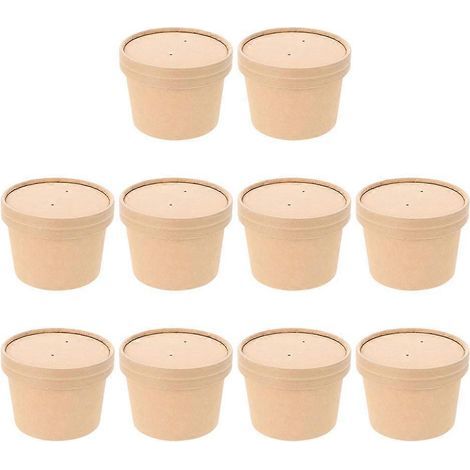 10 ensembles de gobelets en papier jetables pour crème glacée, dessert et pudding.-9.00X9.00X6.00CM (1/3)
