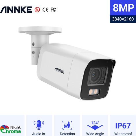 ANNKE 4K Außenüberwachungskamera Farb Nachtsicht, Bewegungserkennung PoE IP Kamera, Fernüberwachung,2 Kameras (1/5)