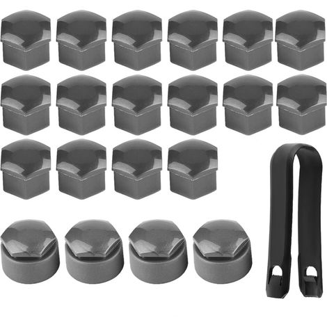 20 cache-écrous de roue 17 mm, capuchon de protection antivol gris (yh) (1/5)