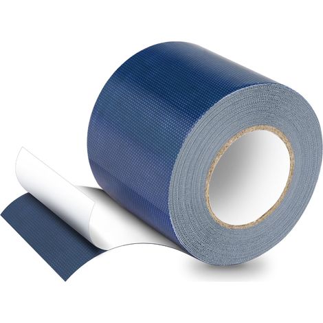 PVC Ruban de Bâche, Ruban de Réparation pour Bâches en Tissu, Patchs de Bâche, 5M8CM, pour Bâche de Camion, Auvent, Tente, bleu (1/5)