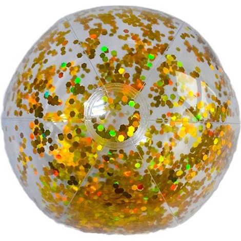 Ballon d'eau gonflable à paillettes - Jouet de piscine pour enfants - 40 cm Avec pompe à air (1/5)