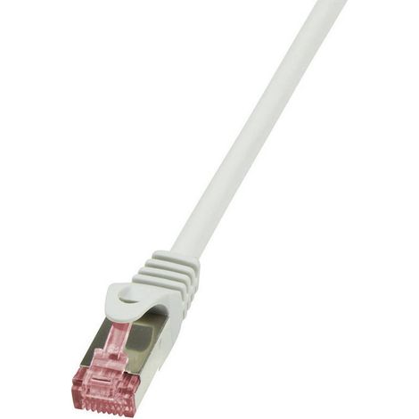 Câble réseau RJ45 CAT 6 S / FTP LogiLink - 2 connecteurs RJ45 - 1,50 m - Gris - CQ2042S (1/2)