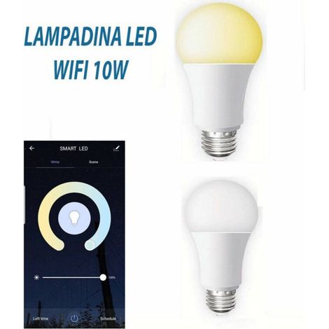 Ampoule intelligente WiFi LED E27 10W 2700K 6400K dimmable iOS Android Alexa Google