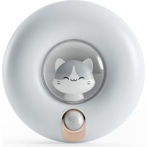 Veilleuse à capteur de mouvement rechargeable pour enfants, éclairage d'armoire à intensité variable pour placard, chambre, couloir, abri de toilette, garage (1/4)
