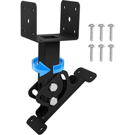 Supports de pergola réglables – Support de toit en métal – Supports de pergola robustes Kit de barres de toit pour pergola avec vis pour auvent de terrasse et poutres en bois – Simple et sûr (1/5)