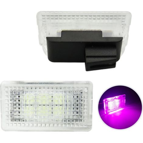 Kit 2 ampoules LED intérieur ultra lumineuses rose compatibles Tesla Model 3 S X (1/5)