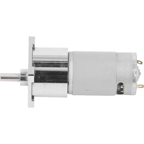 Moteur à engrenages 12V 20RPM, carter aluminium, bobine laiton, auto-bloquant réversible, arbre excentrique, réducteur de vitesse, robuste et fiable. (1/5)