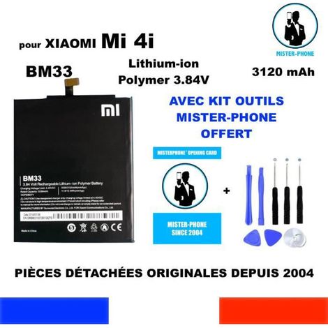 Batterie BM33 neuve compatible avec Xiaomi Redmi M4i 4i 3120 mAh (1/4)