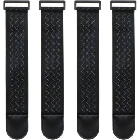 Sangle Elastique avec Silicone Antidérapant - Attache Cable Fermoir Réutilisable Polyvalents Organisateur Rangement pour des Rallonges Câbles Cordes Tuyaux D’arrosage Vélos Bagages, 4 Pièces (1/4)
