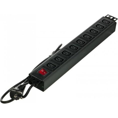 Alantec PZ011 regleta 9 tomas negra 2000W