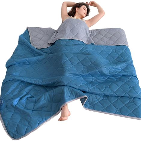 Couverture rafraîchissante, couverture rafraîchissante en soie glacée, couette d'été pour climatisation, fines fibres de refroidissement unies double face, couverture rafraîchissante d'été (1/5)