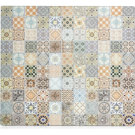 Plaque de protection en verre trempé pour poêle MOSAIC – Résistante aux chocs et aux rayures – Dimensions 50 x 56 cm – Élément décoratif – Zeller (1/3)