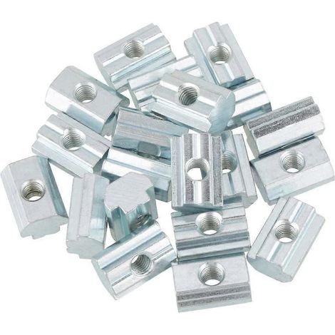 20 écrous coulissants standard pour accessoires de profilés en aluminium (écrou en T type 40 M8) (1/5)