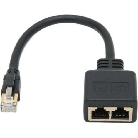 RJ45-Splitter-Adapter, 1-zu-2-Port-Ethernet-Adapter-Splitter, CAT8-Netzwerkkabel-Splitter-Adapter für das Heimbüro (1/4)